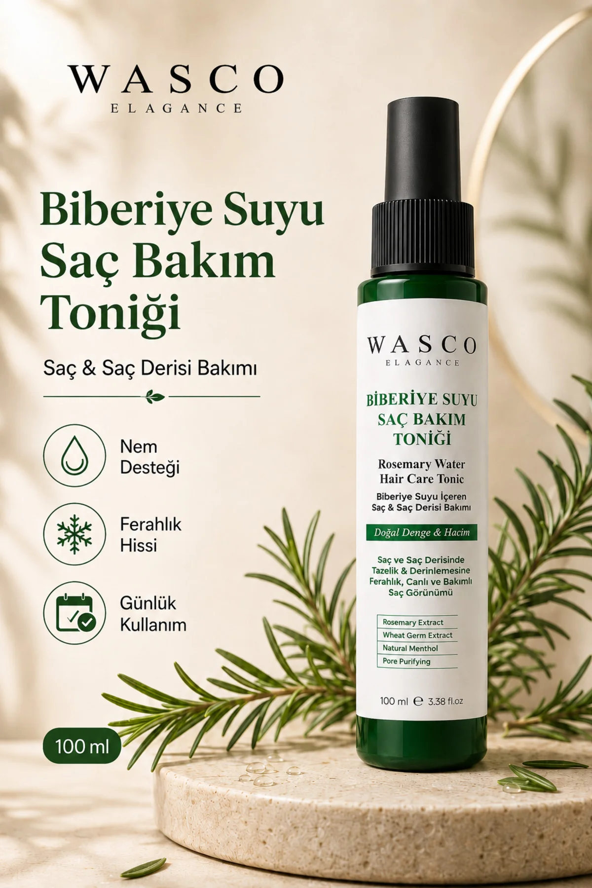 Biberiyeli Saç Bakım Toniği 100 ml