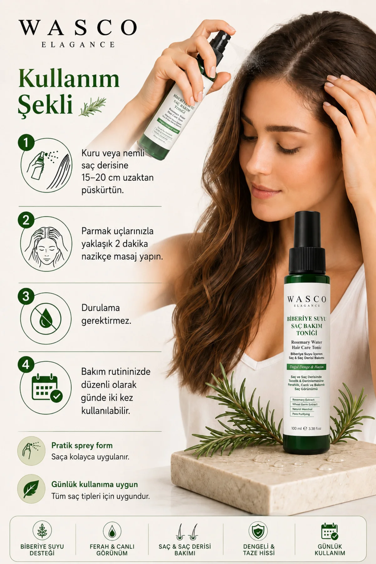 Biberiyeli Saç Bakım Toniği 100 ml