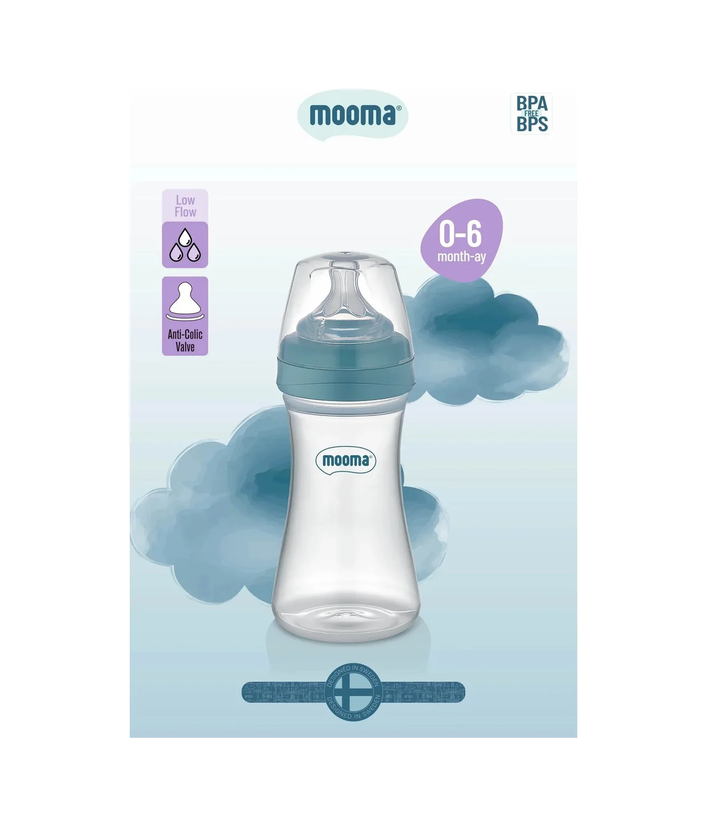 Biberon Anti Kolik Biberon 250 Ml Kapaklı Biberon 0 - 6 Ay Yavaş 