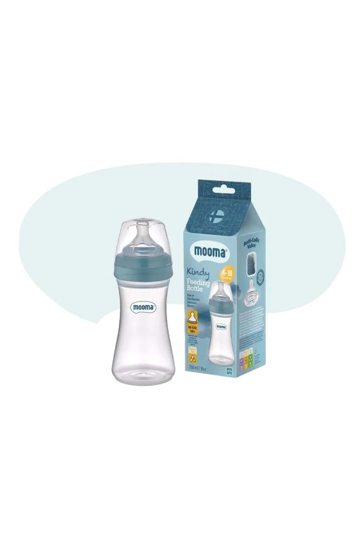 Biberon Anti Kolik Biberon 250 ml Kapaklı Biberon 6 - 18 Ay (Orta