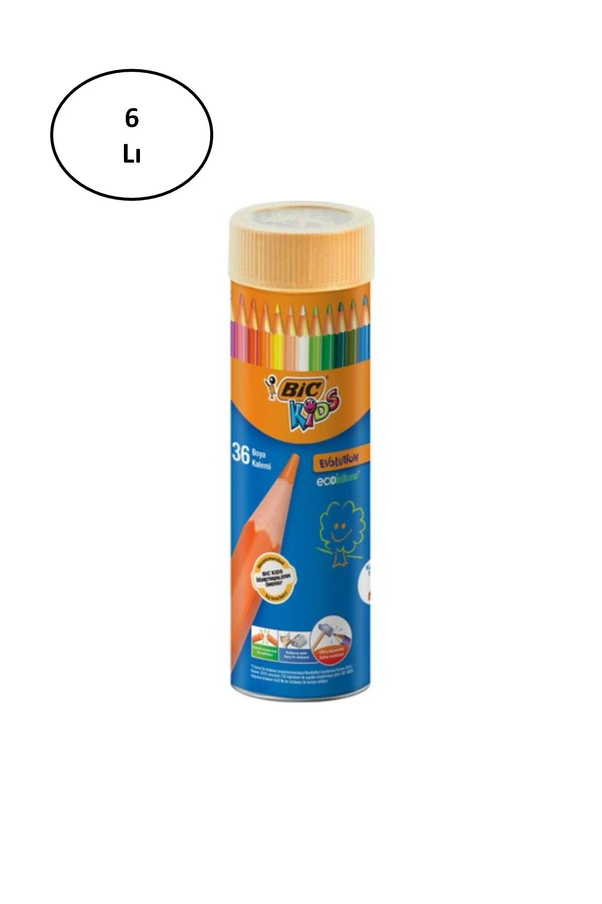 Just Cheap Store Bic Evolution Kuru Boya Kalemi 36'Li Metal Tüp 6'Li