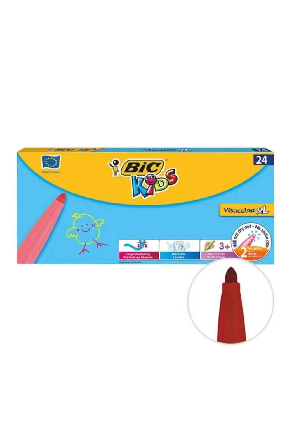 BİC JUMBO KEÇELİ 24 LÜ KUTU XL JUMBO