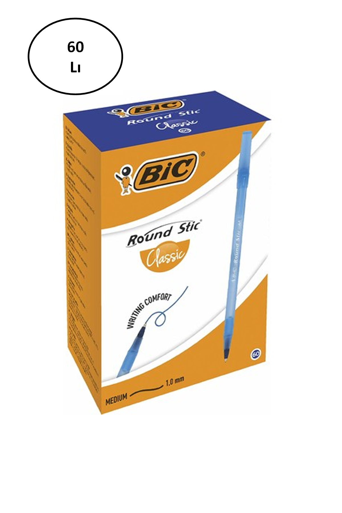 Just Cheap Store Bic Round Stic Tükenmez Kalem Mavi 60'Li