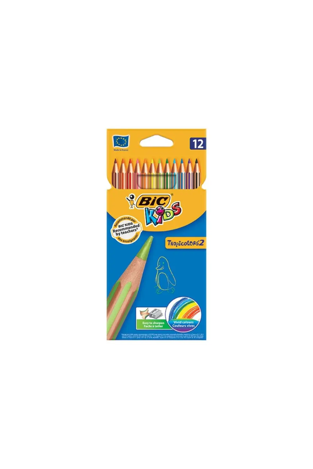 BİC TROPİCOLORS KURU BOYA 12Lİ KUTU