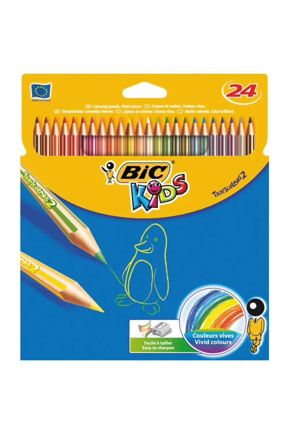 BİC TROPICOLORS KURU BOYA 24 LÜ