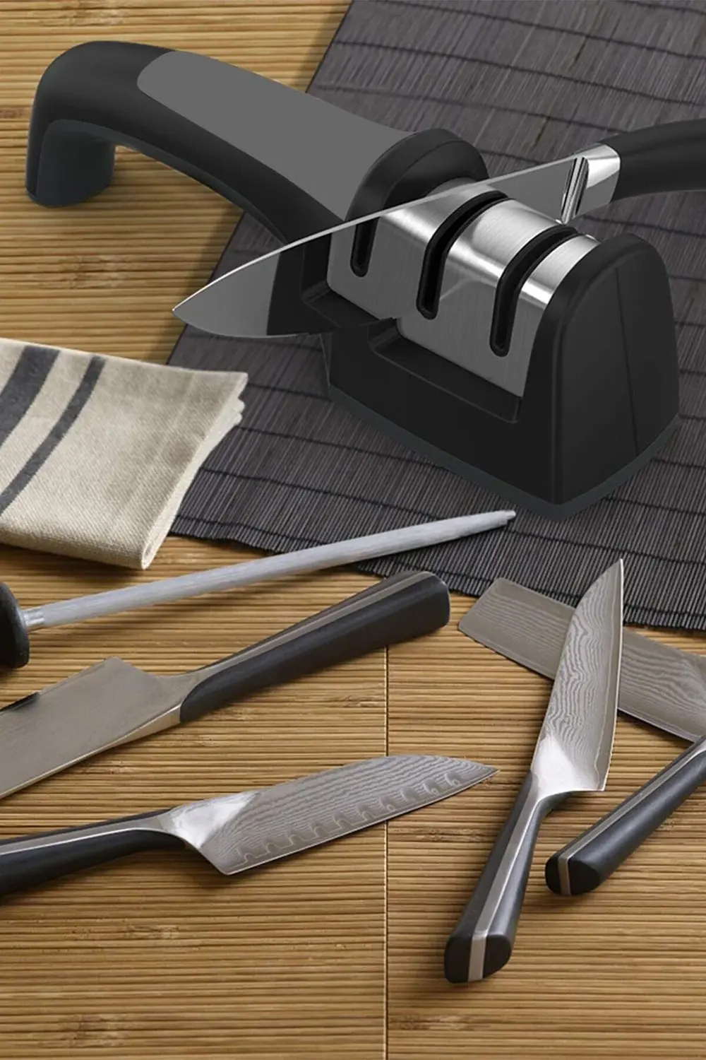 Bıçak Bileme Aleti 3 Açılı Elmas El Bıçakları Biley Aparatı Ergon