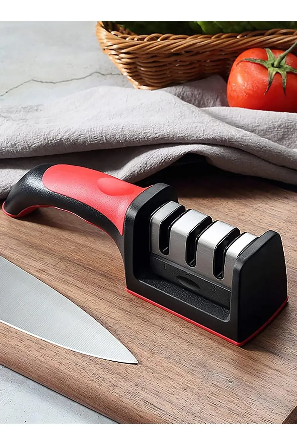 Bıçak Bileme Aleti 3 Açılı Elmas El Bıçakları Biley Aparatı Ergon