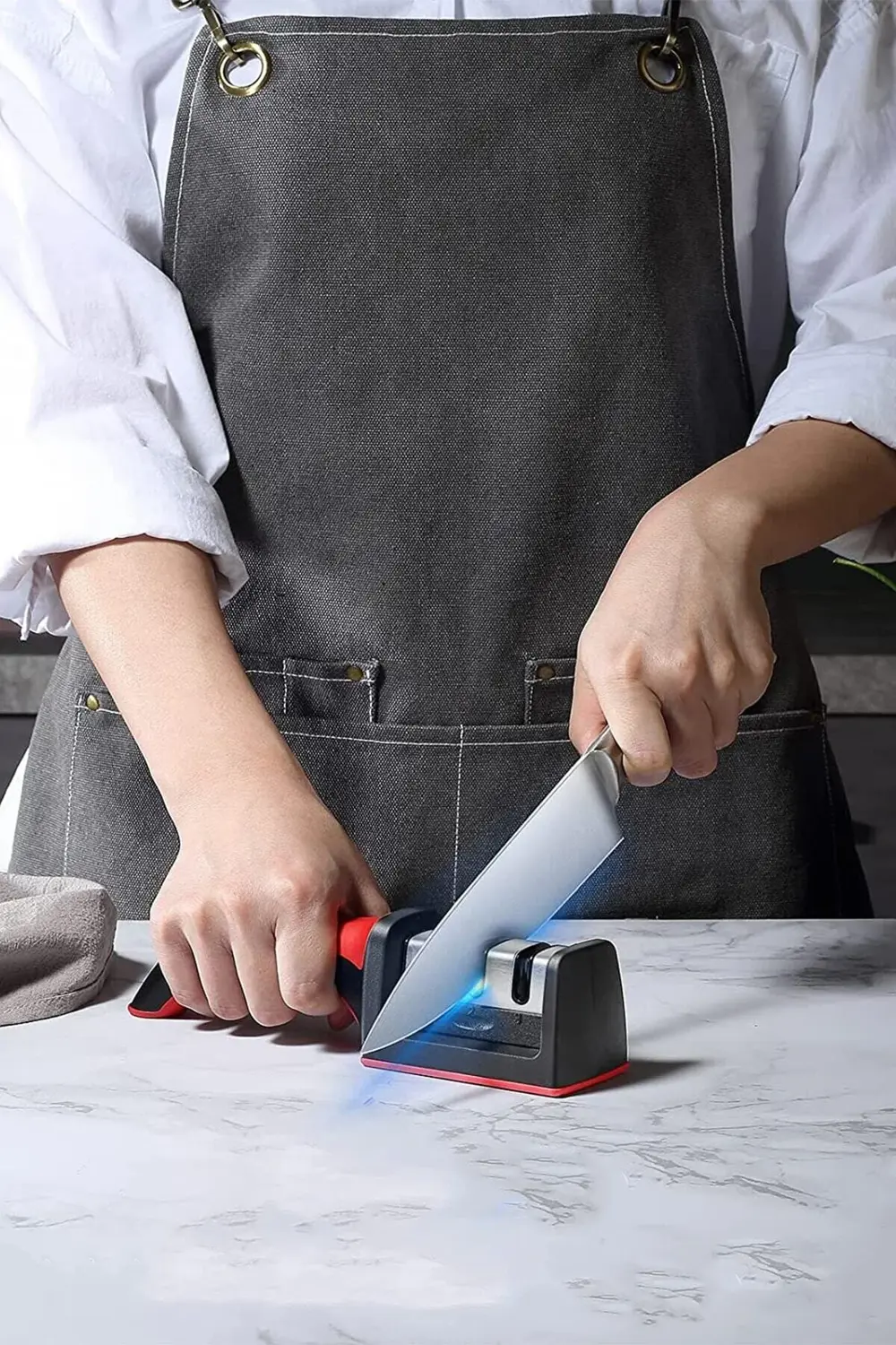 Bıçak Bileme Aleti 3 Açılı Elmas El Bıçakları Biley Aparatı Ergon