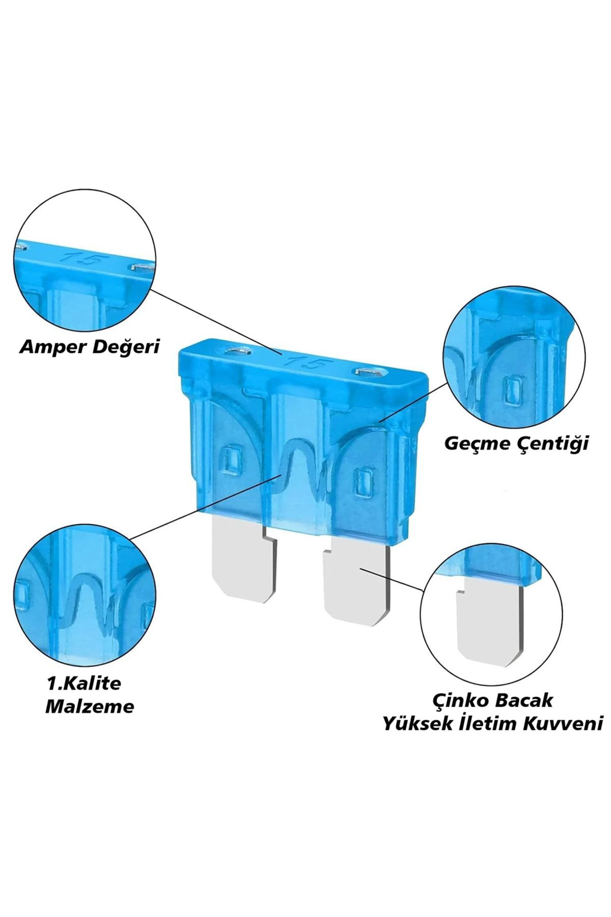 Ok Aksesuar Biçakli Oto Sigorta 15 Amper  Go50609771730