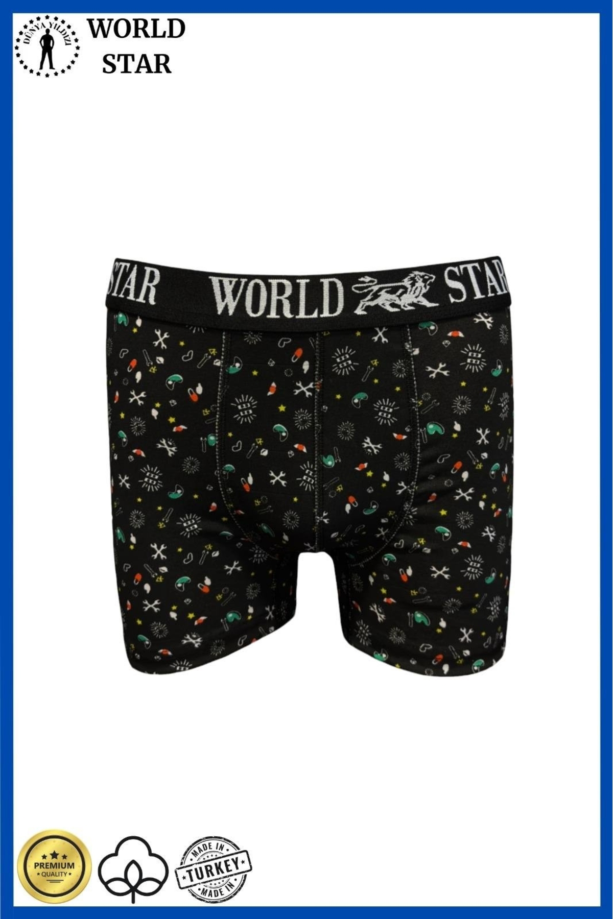 Civetta Bicomi Likralı Pamuklu Renkli Erkek Boxer