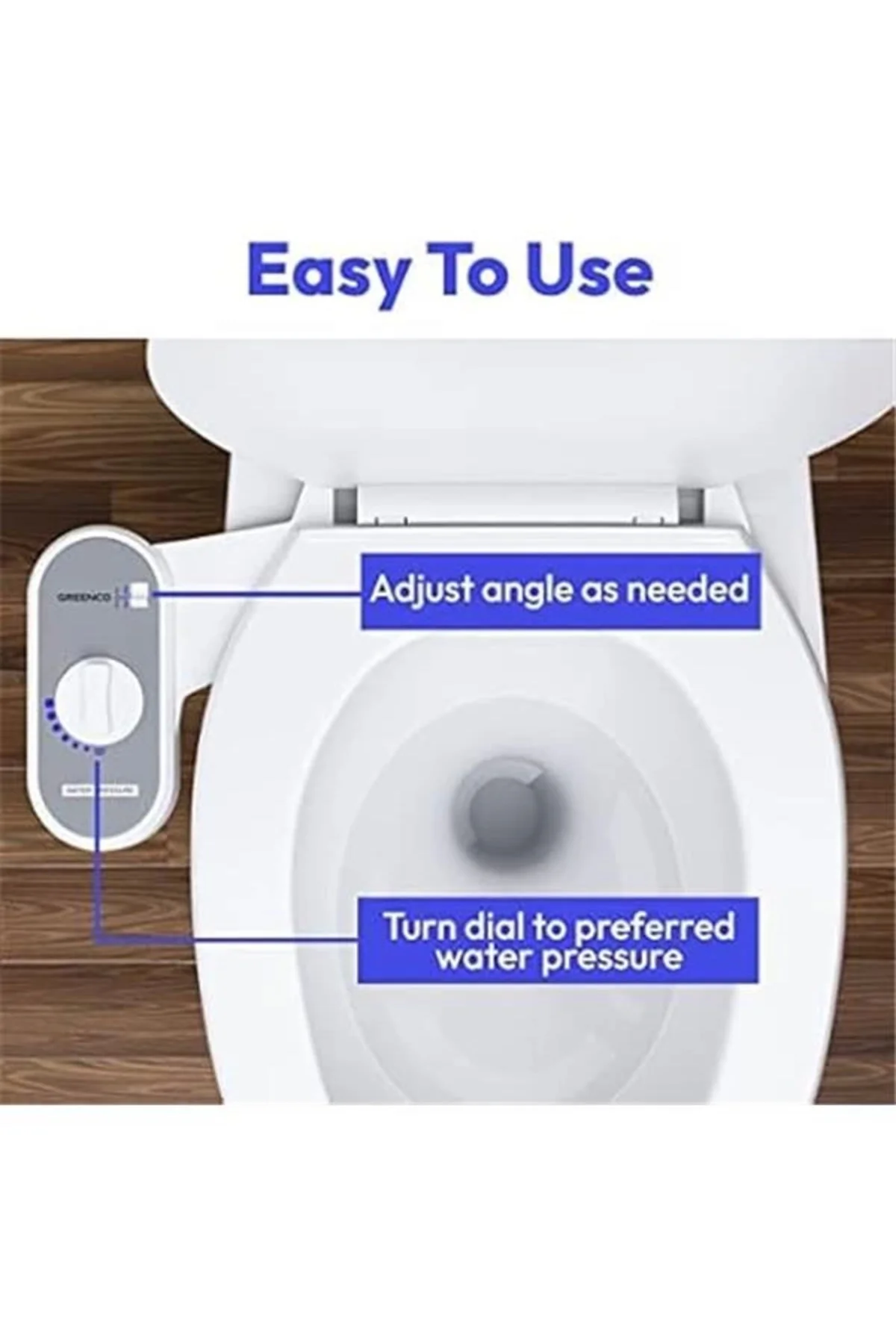 Bidet Fresh su spreyi, elektriksiz, mekanik bide WC oturağı sabit
