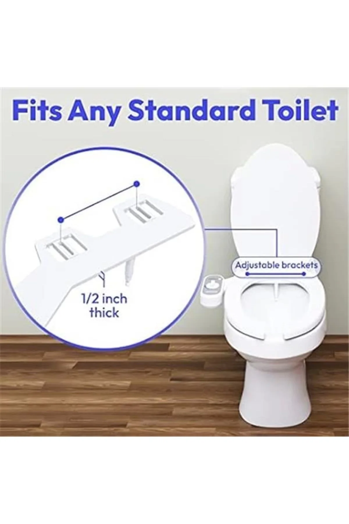 Bidet Fresh su spreyi, elektriksiz, mekanik bide WC oturağı sabit