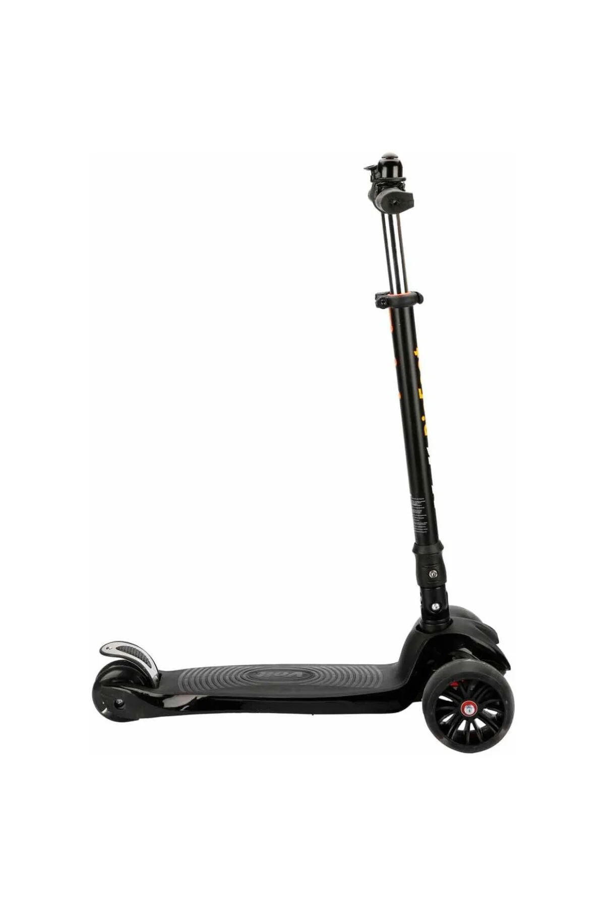Big Foot 3 Tekerlekli Işıklı Siyah Scooter