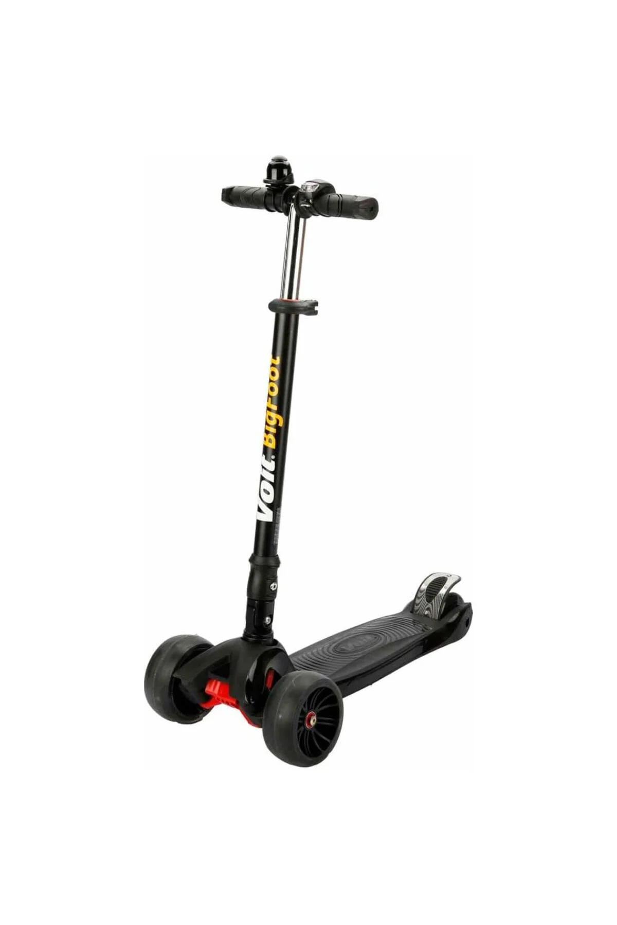 Big Foot 3 Tekerlekli Işıklı Siyah Scooter