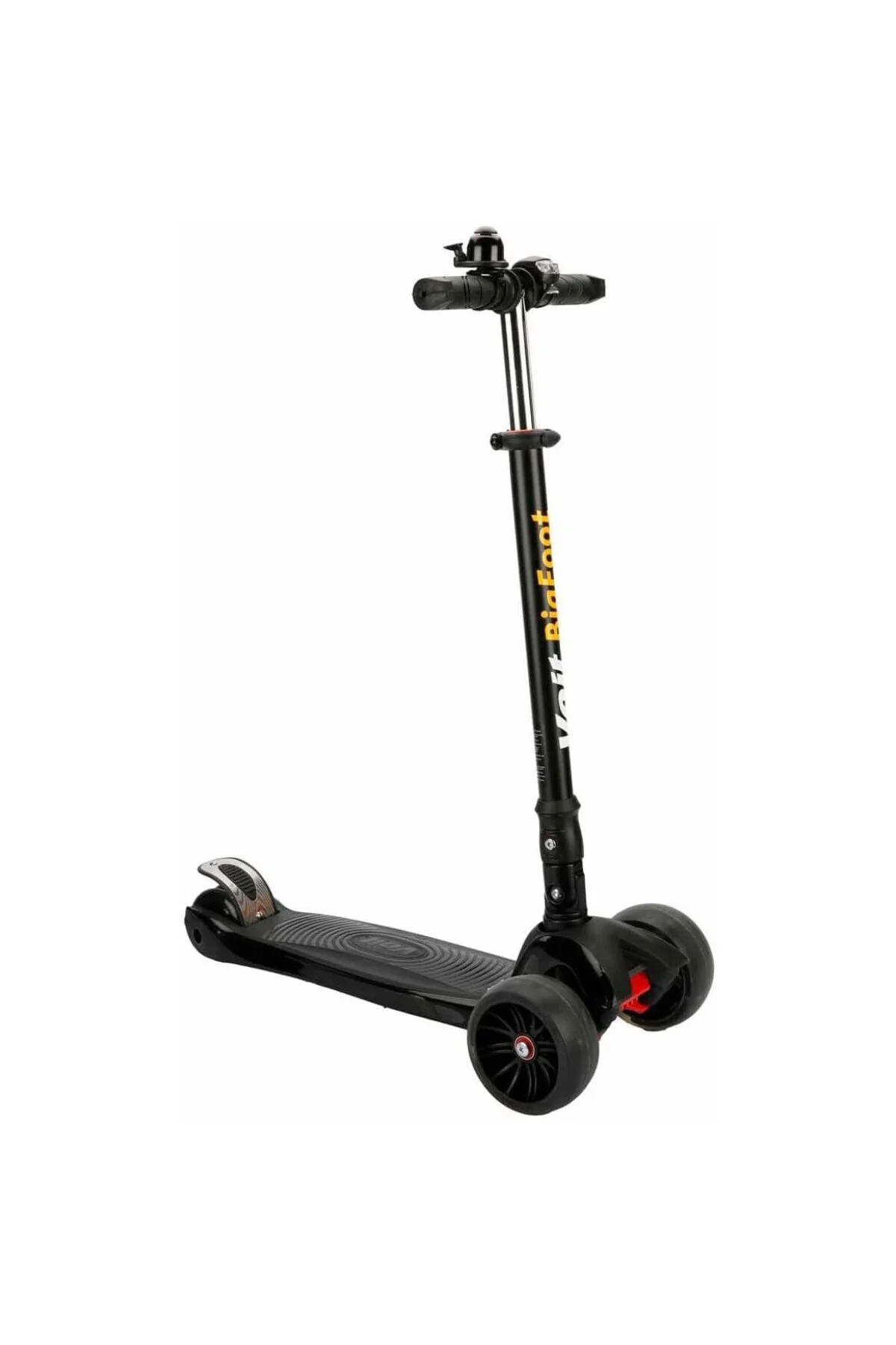 Big Foot 3 Tekerlekli Işıklı Siyah Scooter