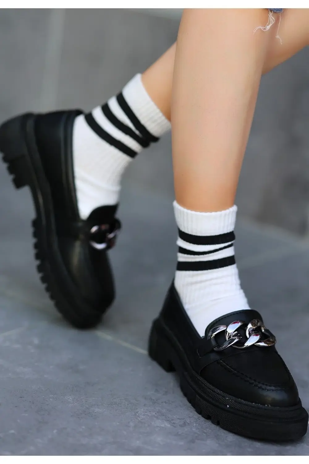 Kanonik Education Biga Siyah Cilt Ayakkabı