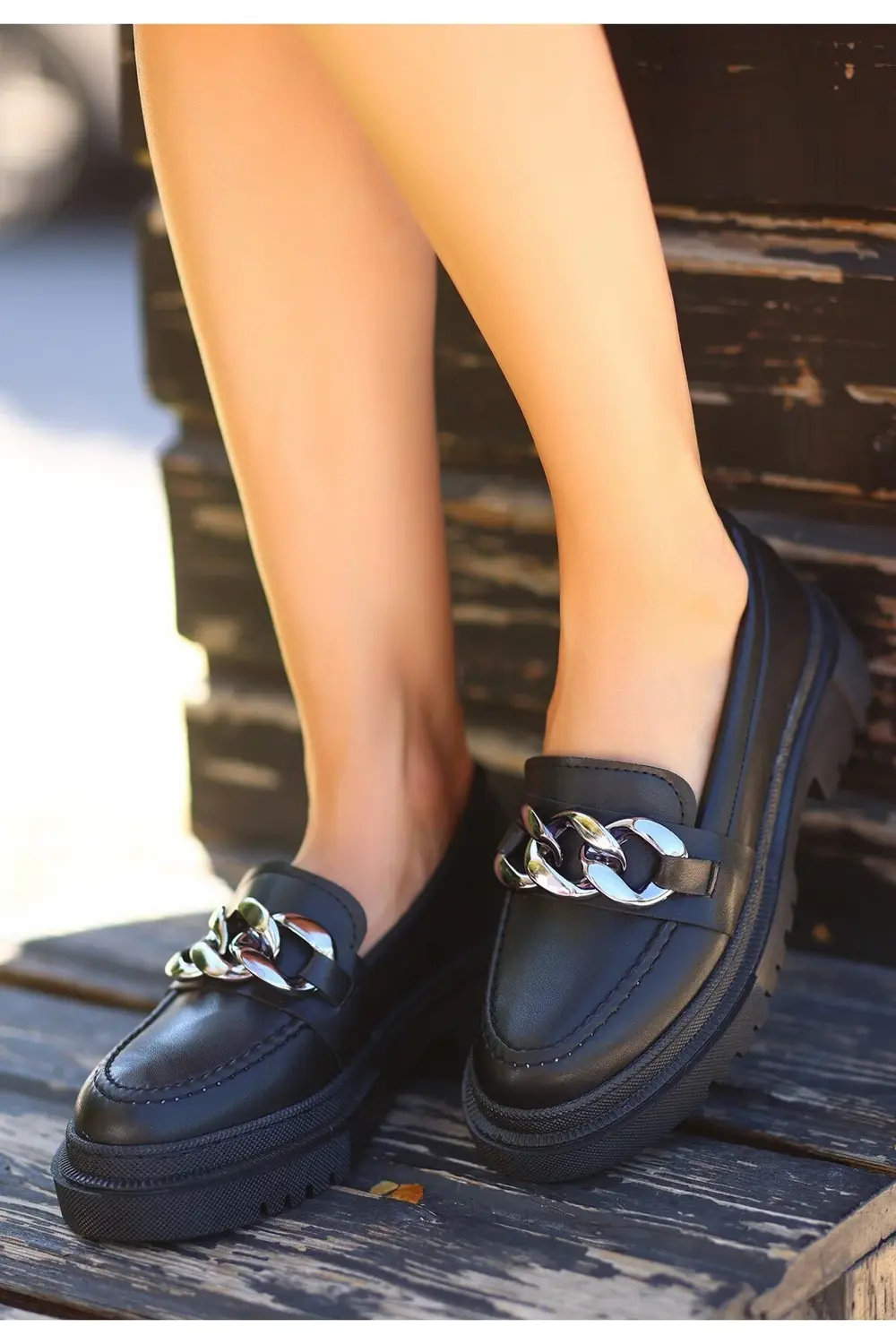 Kanonik Education Biga Siyah Cilt Ayakkabı