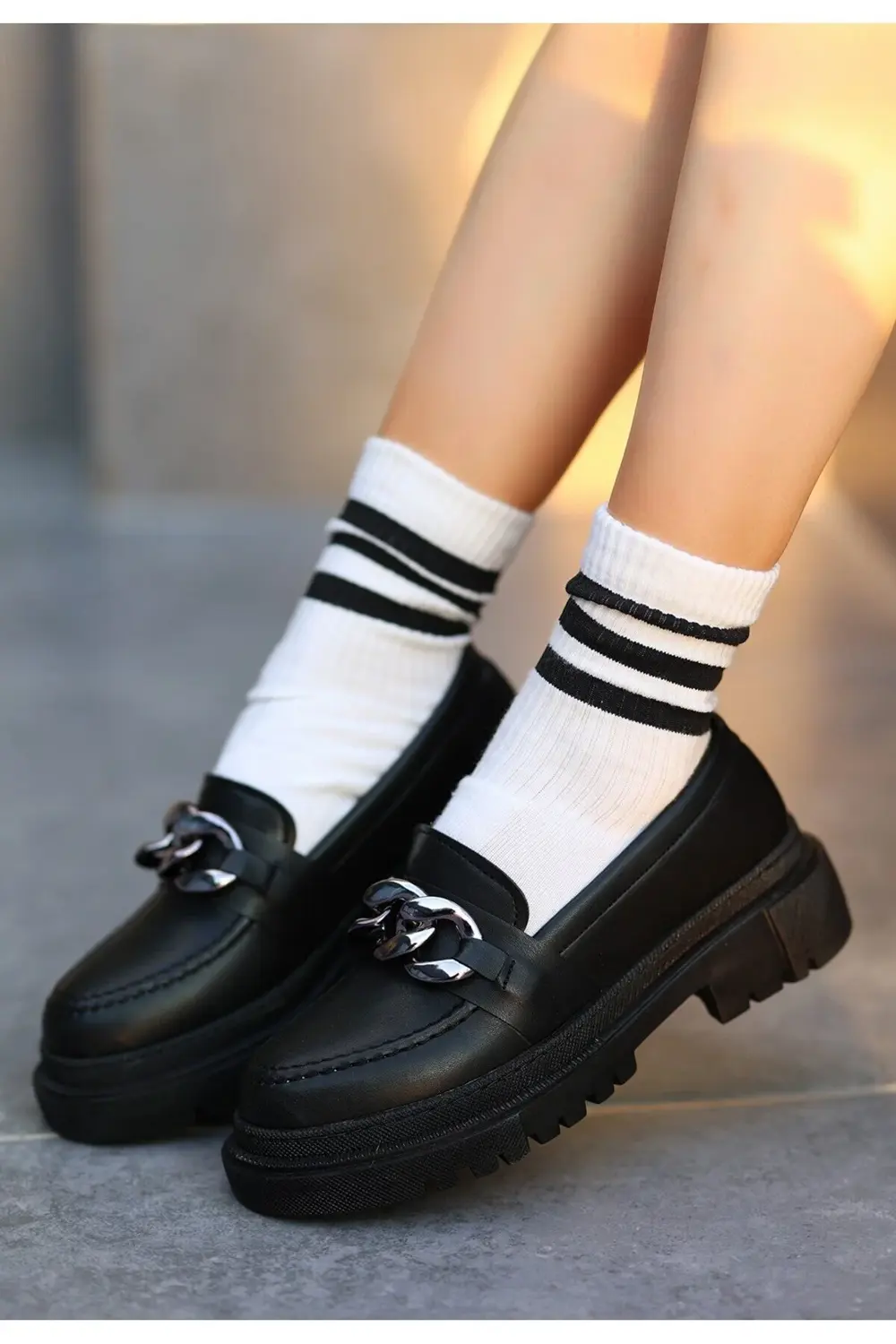 Kanonik Education Biga Siyah Cilt Ayakkabı