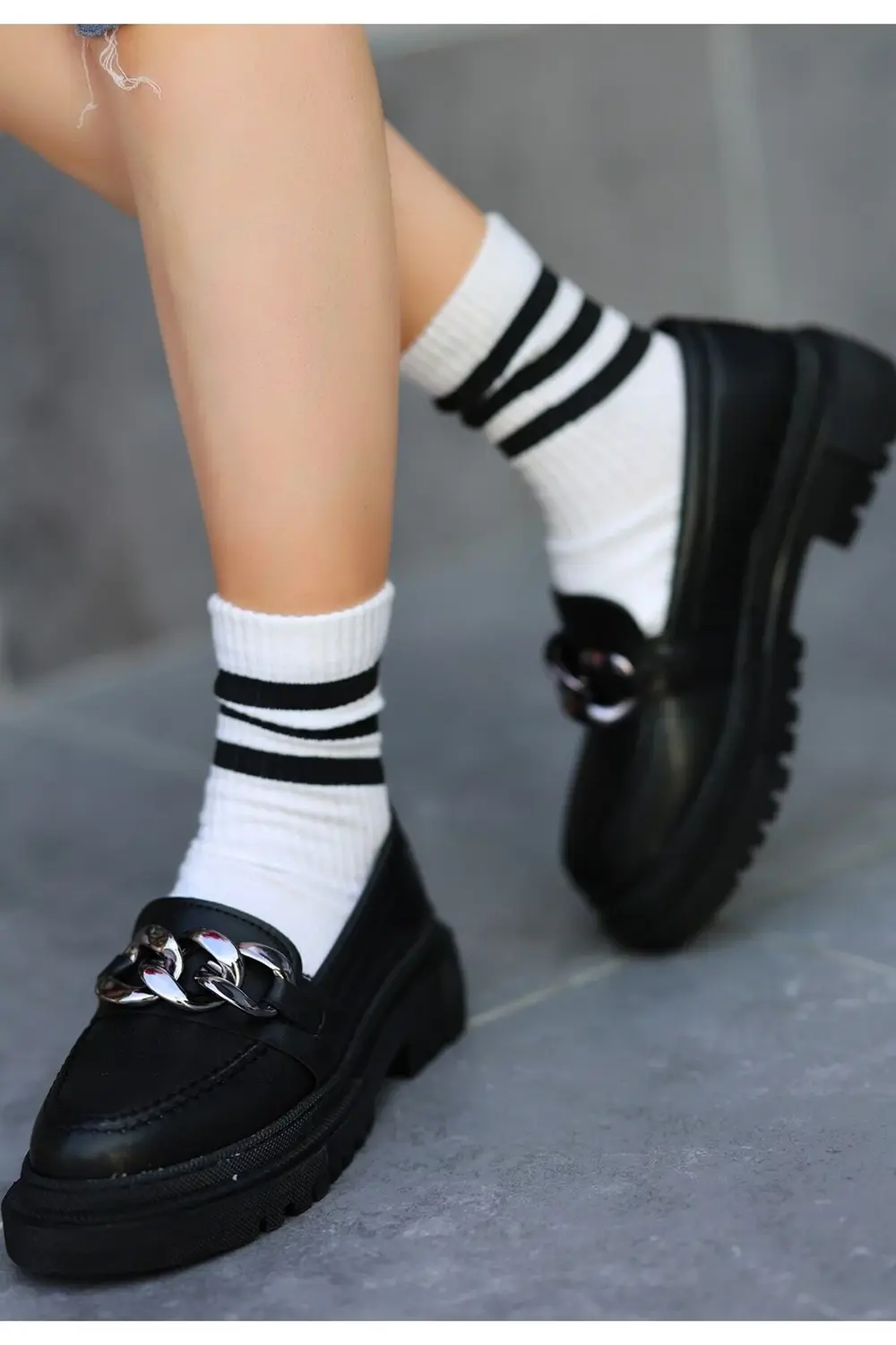 Kanonik Education Biga Siyah Cilt Ayakkabı