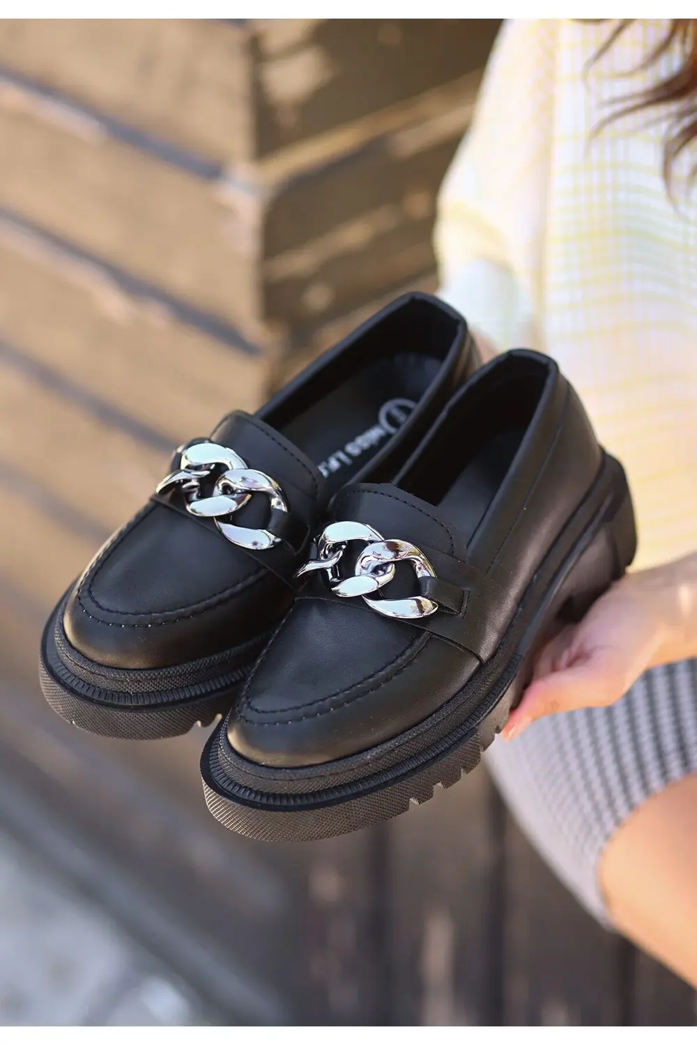 Kanonik Education Biga Siyah Cilt Ayakkabı