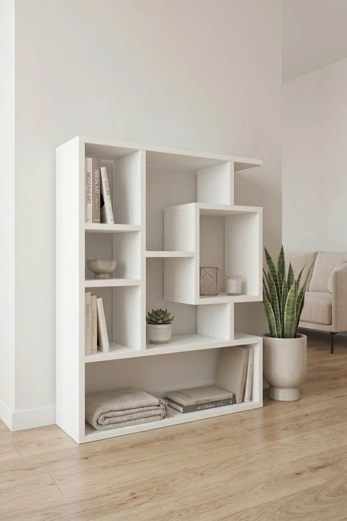Bigane Büyük Dekoratif Duvar Rafı 70,9 × 93,6 cm – Asimetrik Çok Bölmeli Duvara Monte Raf Fiyatı, Yorumları ve Özellikleri