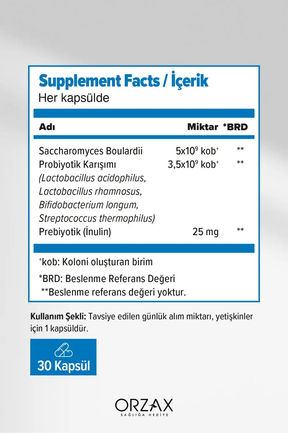 Bigflor Probiyotik 30 Kapsül