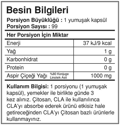 BigJoy CLA Clabig 1000mg/99 kapsül