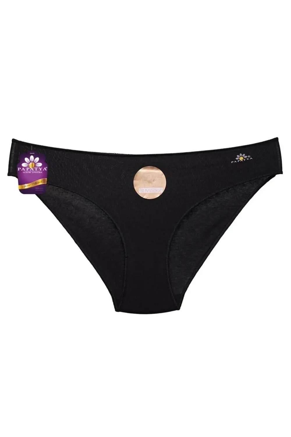 Bikini Külot Modal Kumaş Ince Lastik Siyah | 4161