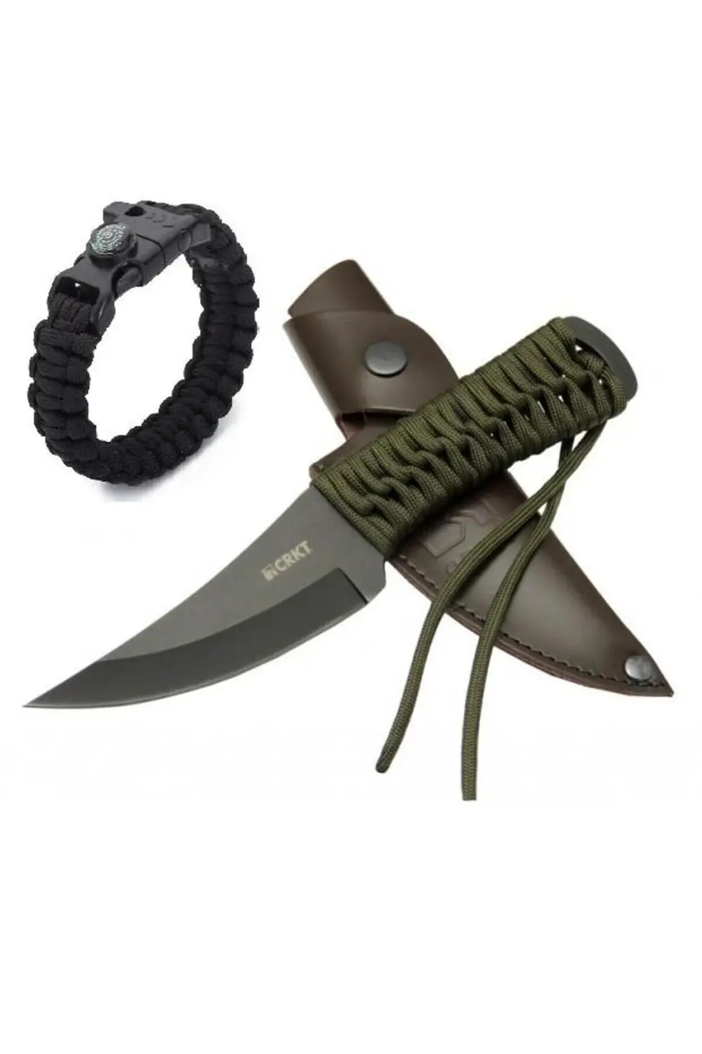 BİL-TEK SHOP Outdoor Crkt Scrub Fixed Bıçak 2712 BK 22.5 CM