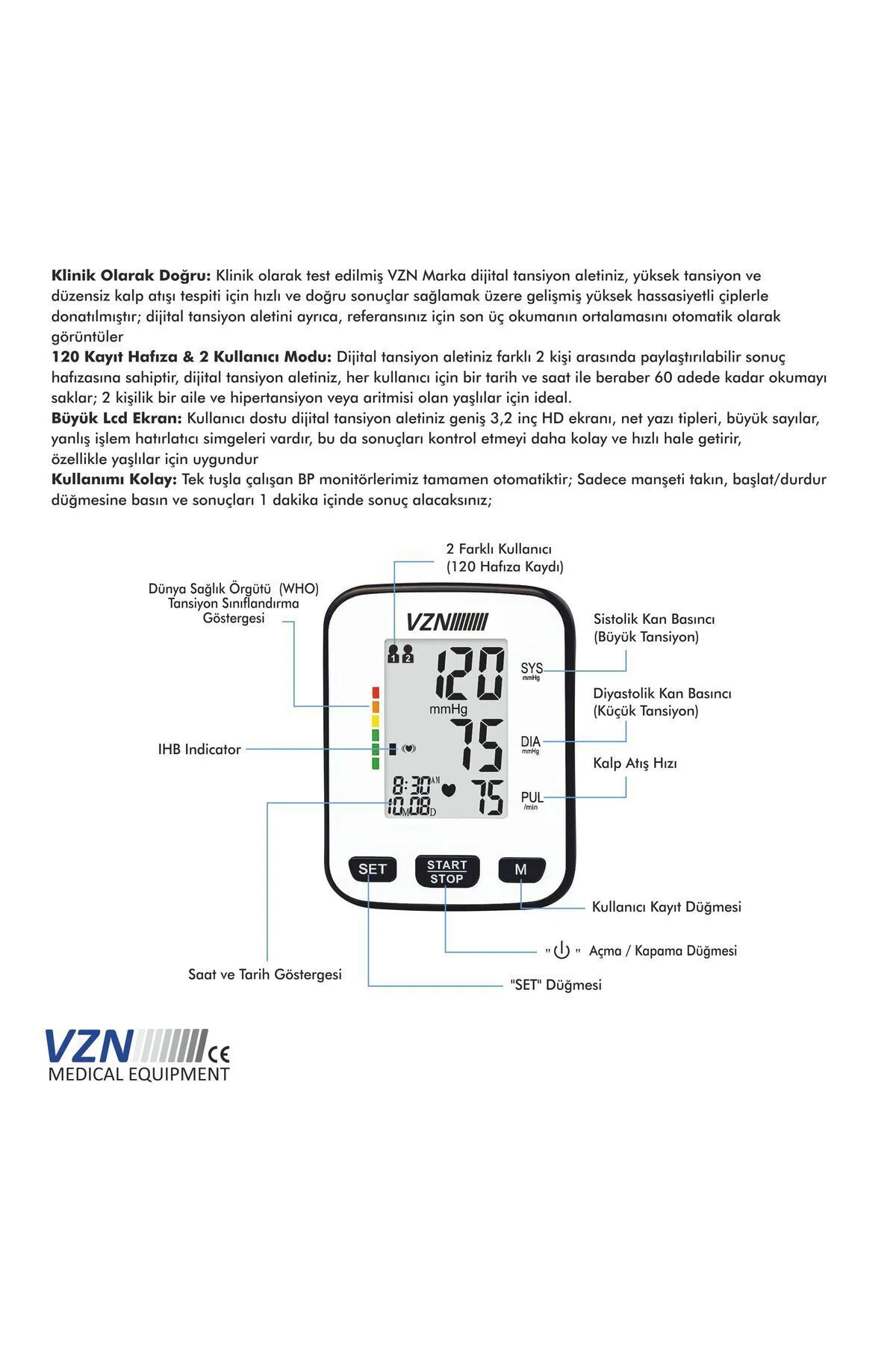Bilek Tipi Konuşan Tansiyon Aleti Dpb-2141