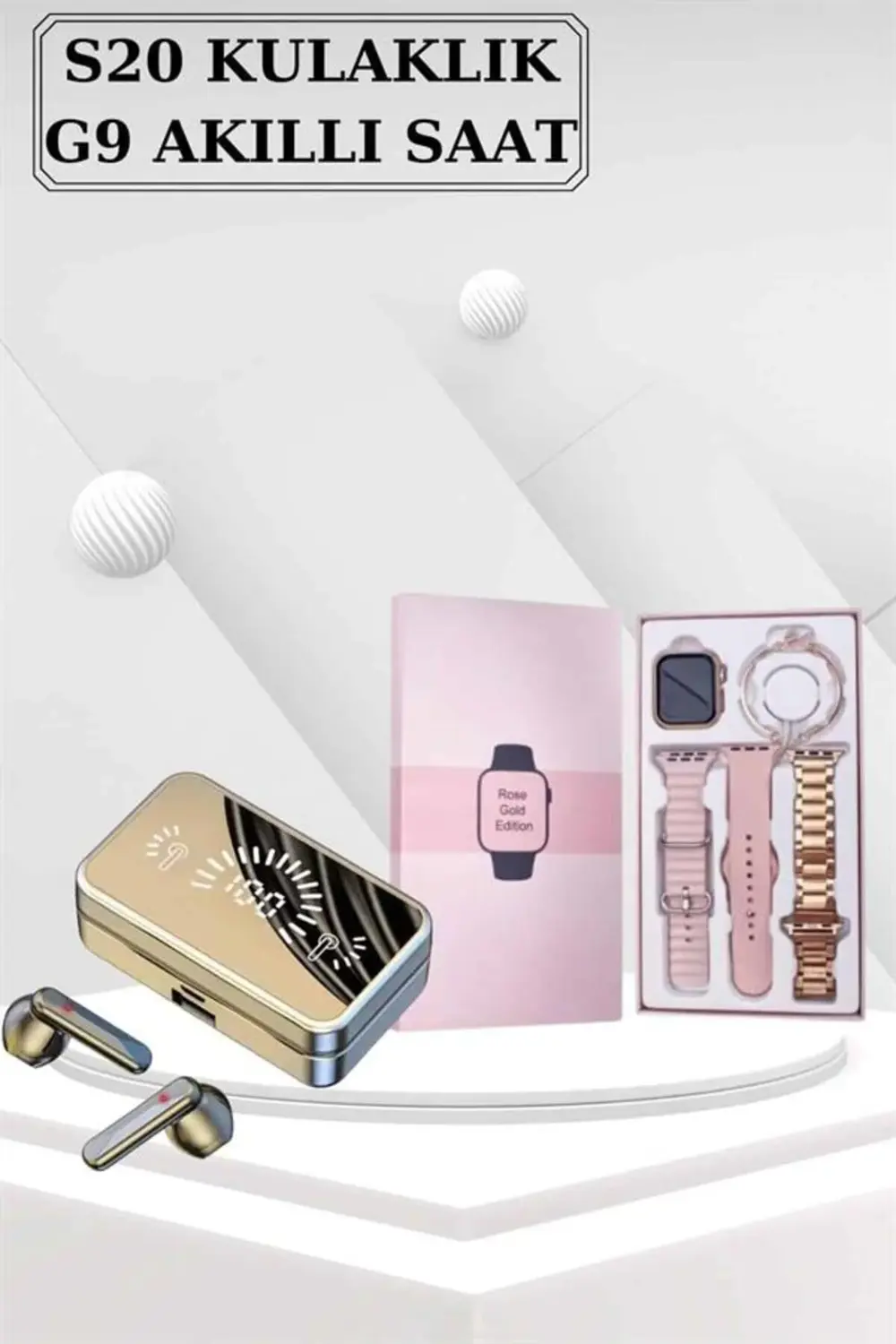 Bileklikli Amoled Ekran Akıllı Saat ve Dijital Göstergeli Kablosu