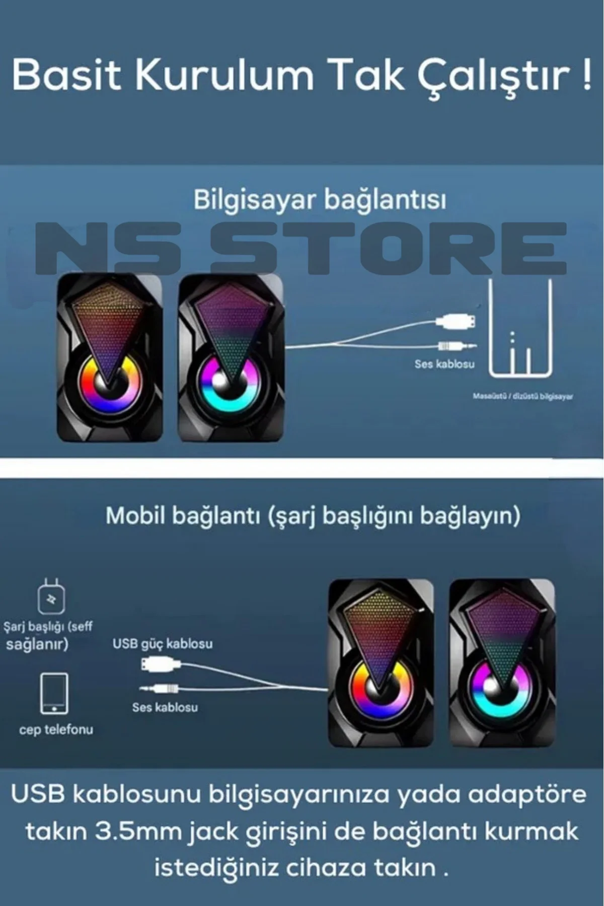 Bilgisayar Hoparlörü - Renk: Çok Renkli, Özellik: Masa Üstü | Teknik Özellikleri ve Kullanım