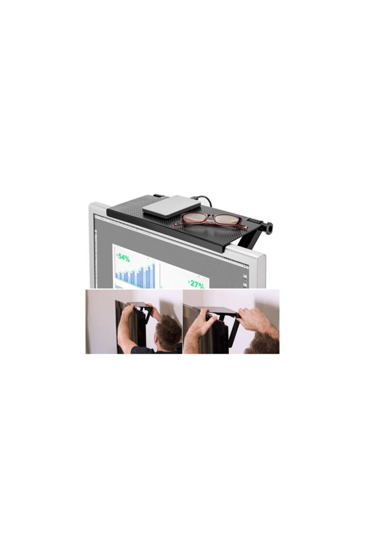 Bilgisayar Led Tv Üstü Pratik Monitör Standı AXE21-13