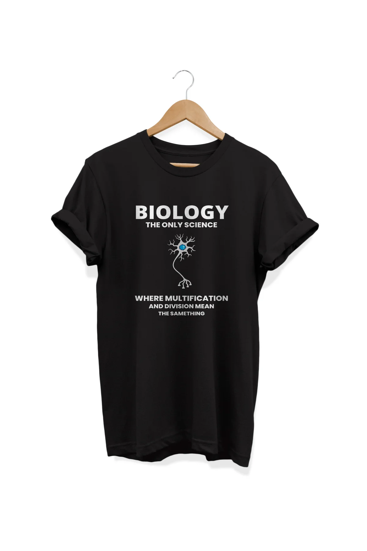 Bilim Serisi Baskılı, Bisiklet Yaka, %100 Pamuk, Oversize T-shirt, Büyük Beden Tişört