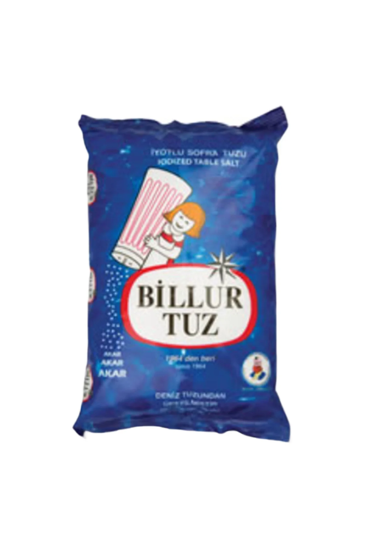 Billur Tuz Rafine İyotlu Sofra Tuzu 1,5 Kg