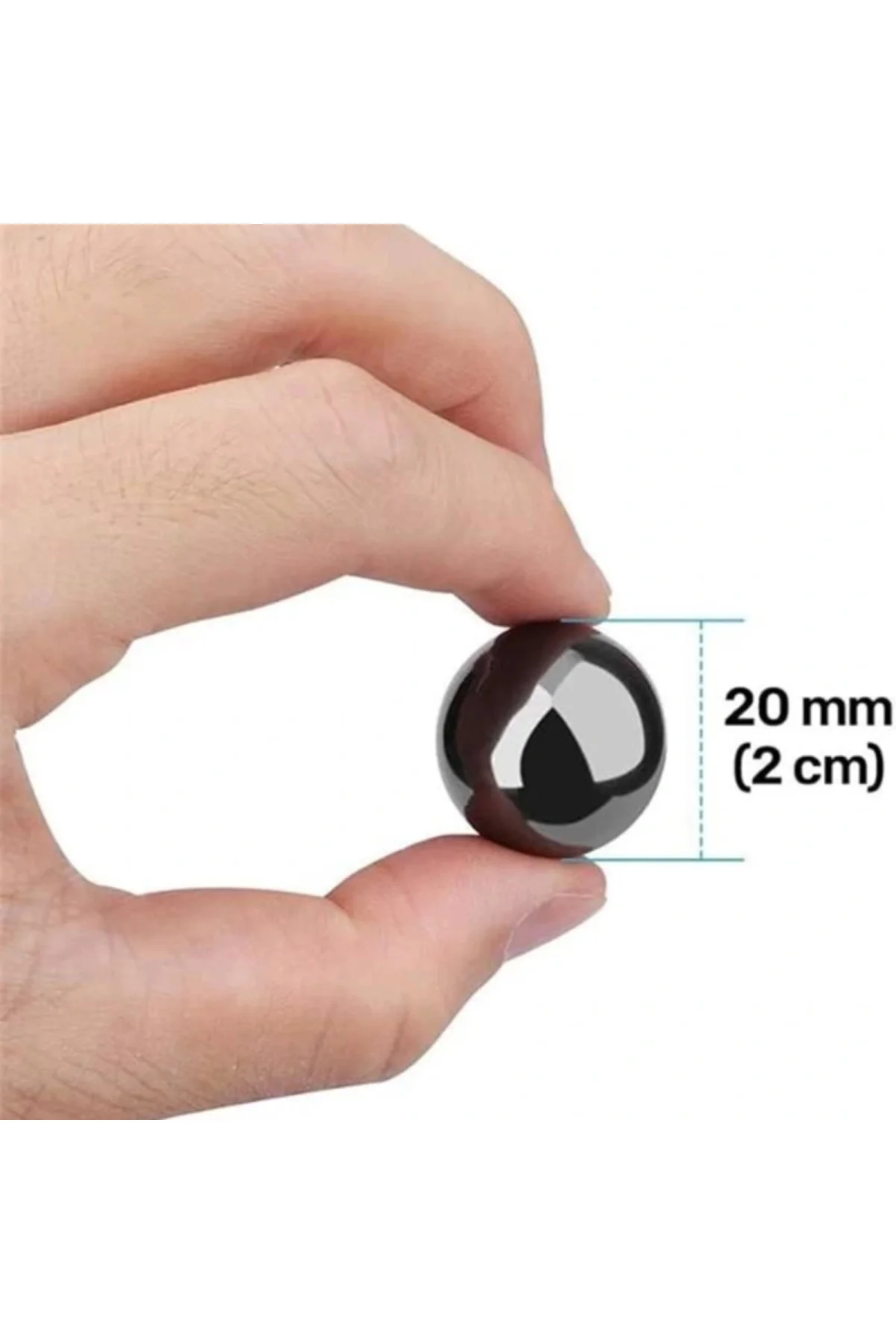Bilye Şeklinde Manyetik Stres Topu Ø20 mm 5 Adet Küre Mıknatıs, Stres Giderici ve Hobi Mıknat�
