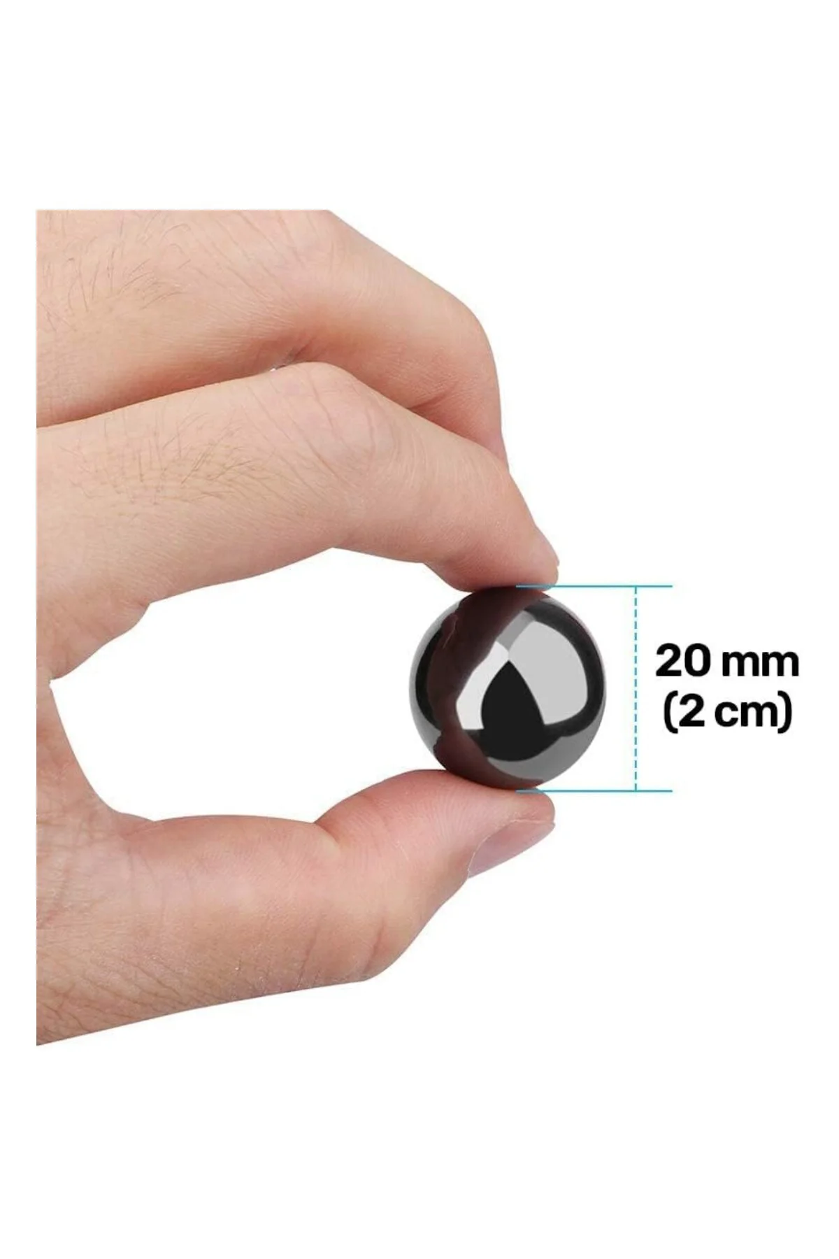 Bilye Şeklinde Manyetik Stres Topu Ø20 mm – 5 Adet Küre Mıknatıs,