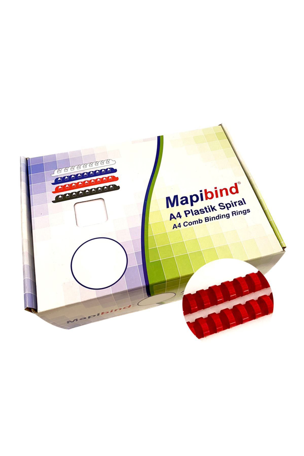 Mapi Bind 22Mm Plastik Spiral Kırmızı 100 Ad.