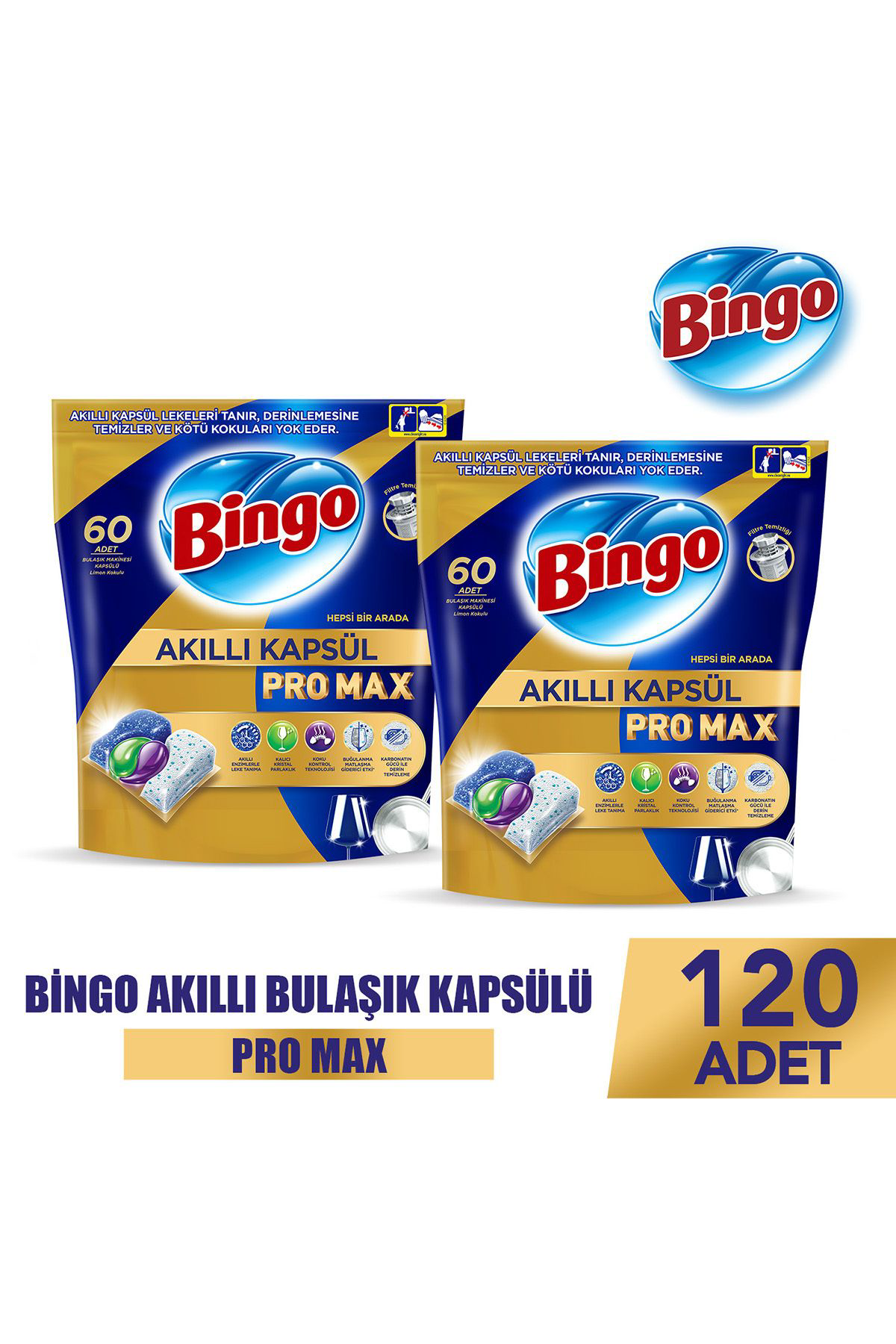 Bingo Akıllı Kapsül Pro Max Bulaşık Makinesi Deterjanı Tableti 12