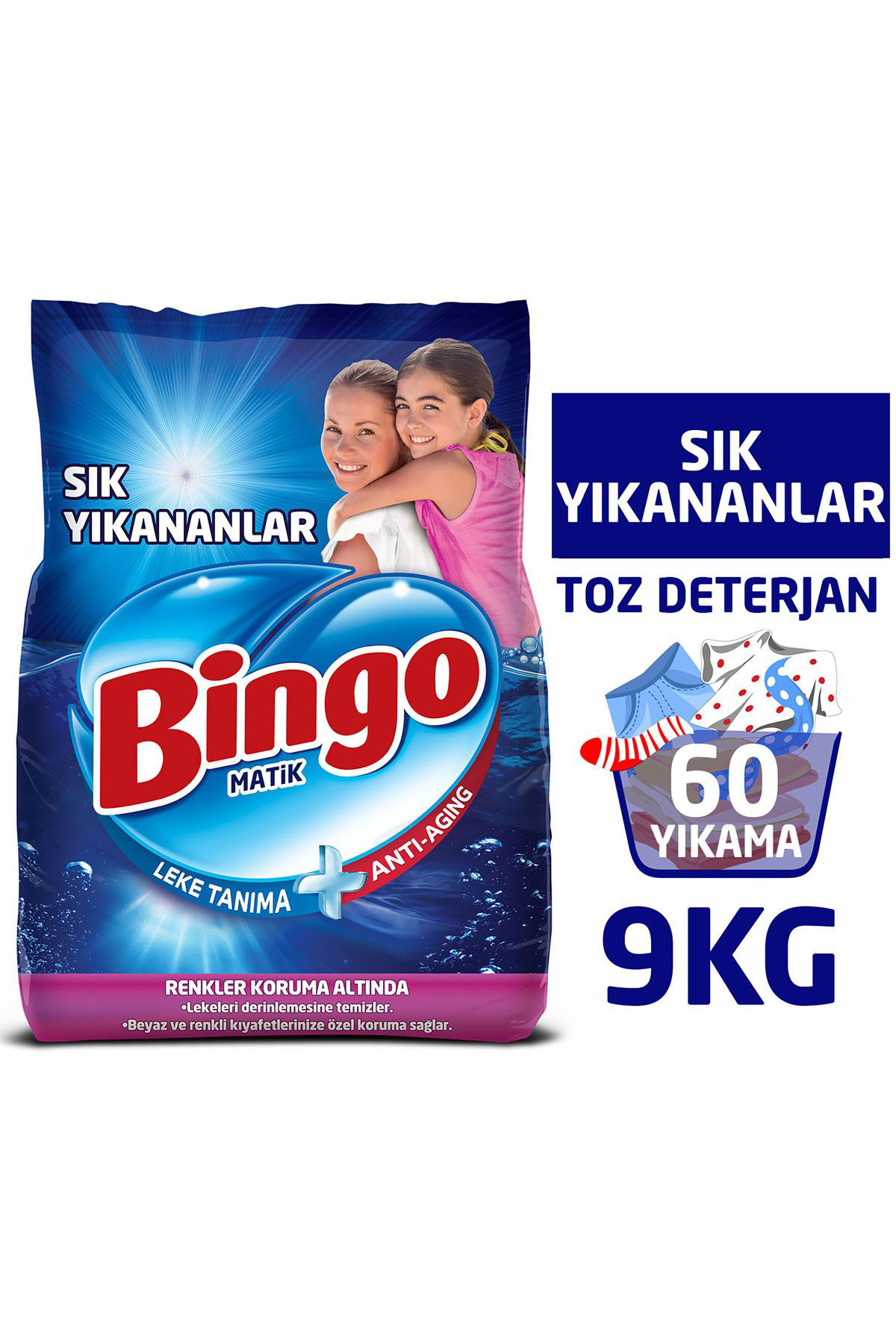 Bingo  Matik Sık Yıkanan Çamaşırlara Özel 9 Kg
