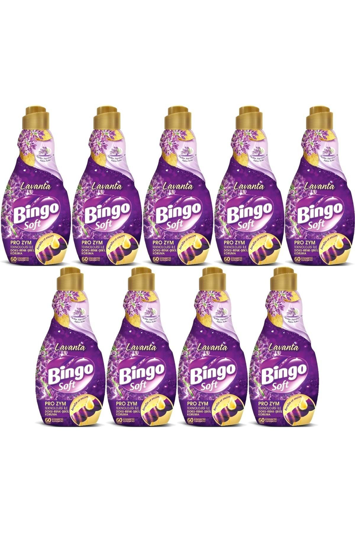 Bingo Bingo Soft Çamaşır Yumuşatıcı Konsantre 1440Ml Lavanta (9 Lu Set)
