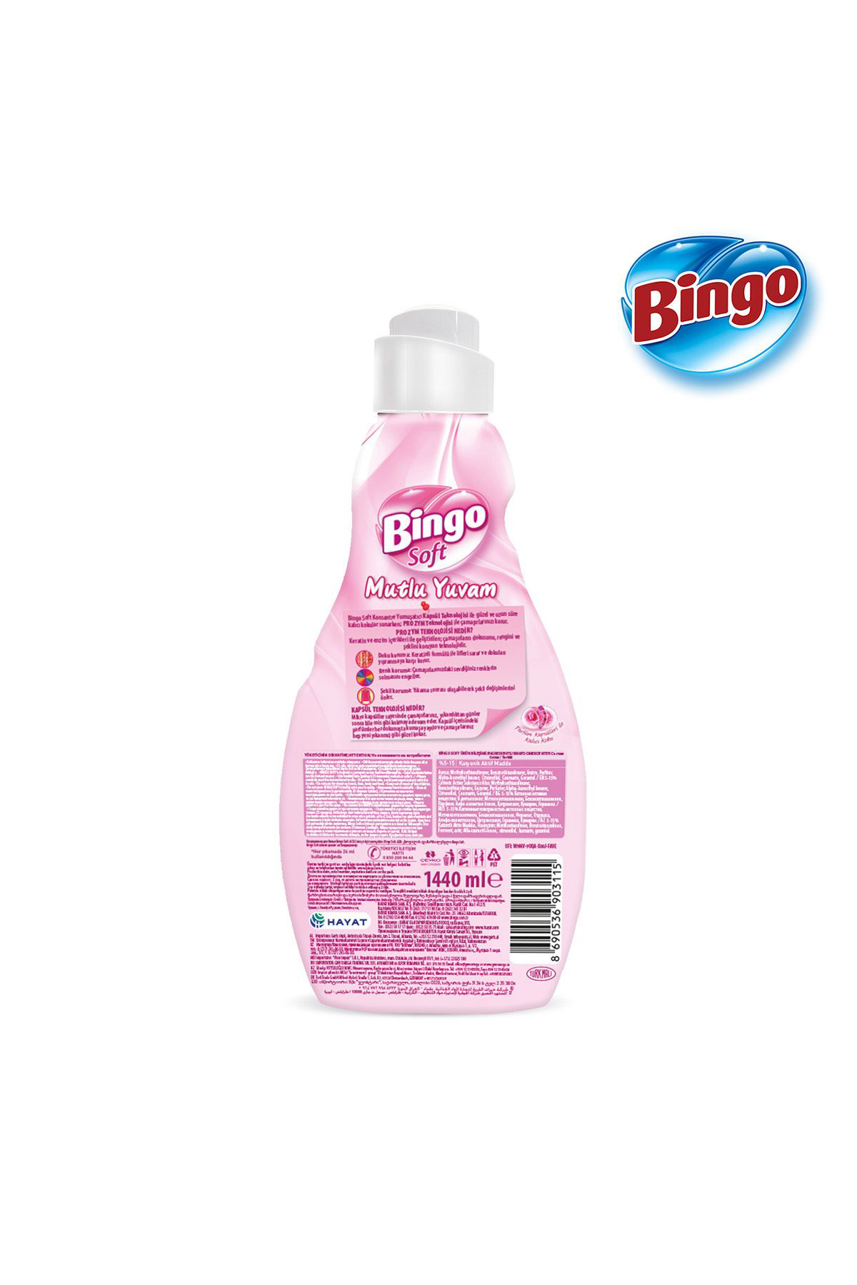 Bingo  Soft Konsantre Çamaşır Yumuşatıcısı Mutlu Yuvam 1440 Ml X 6