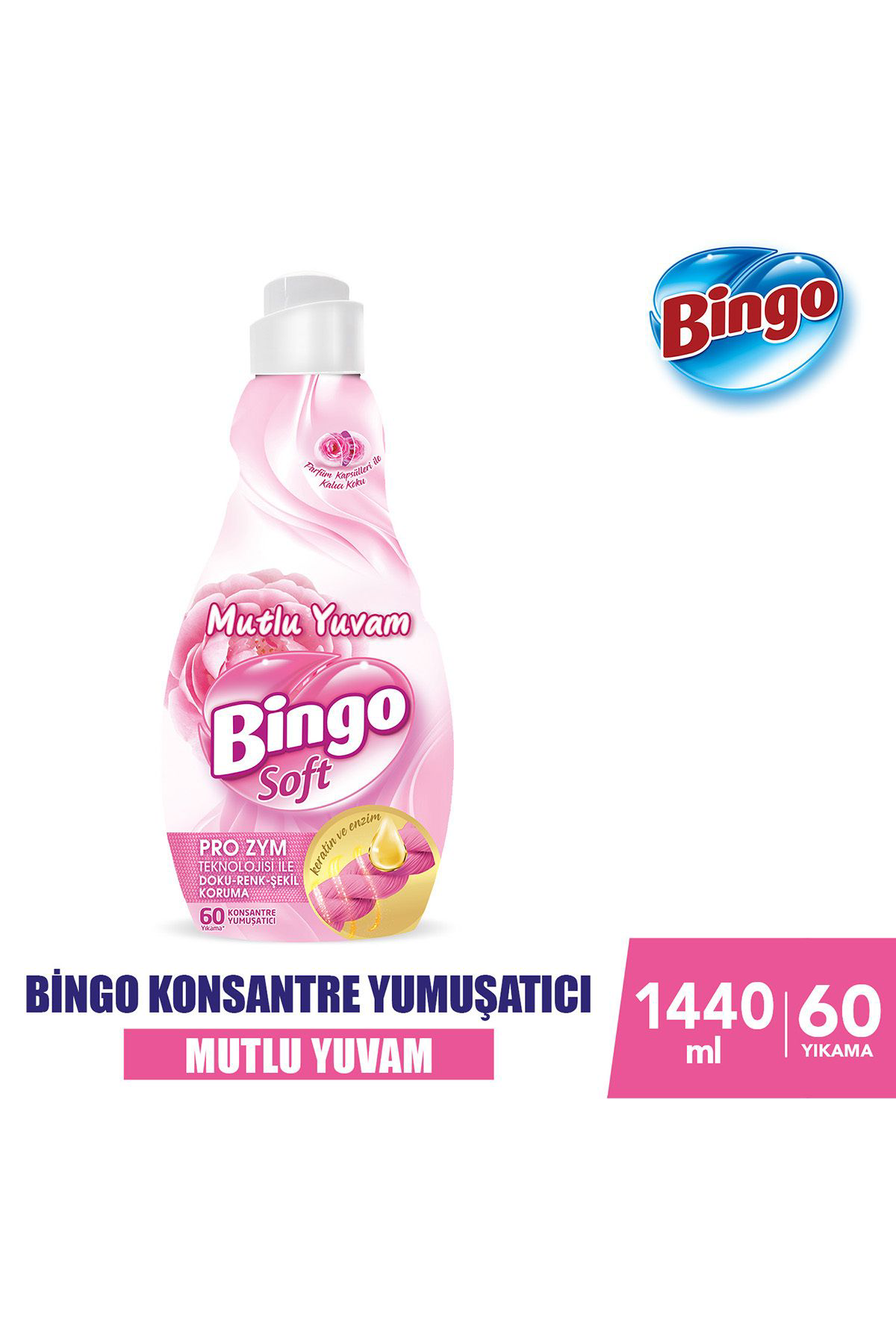 Bingo  Soft Konsantre Çamaşır Yumuşatıcısı Mutlu Yuvam 1440 Ml X 4
