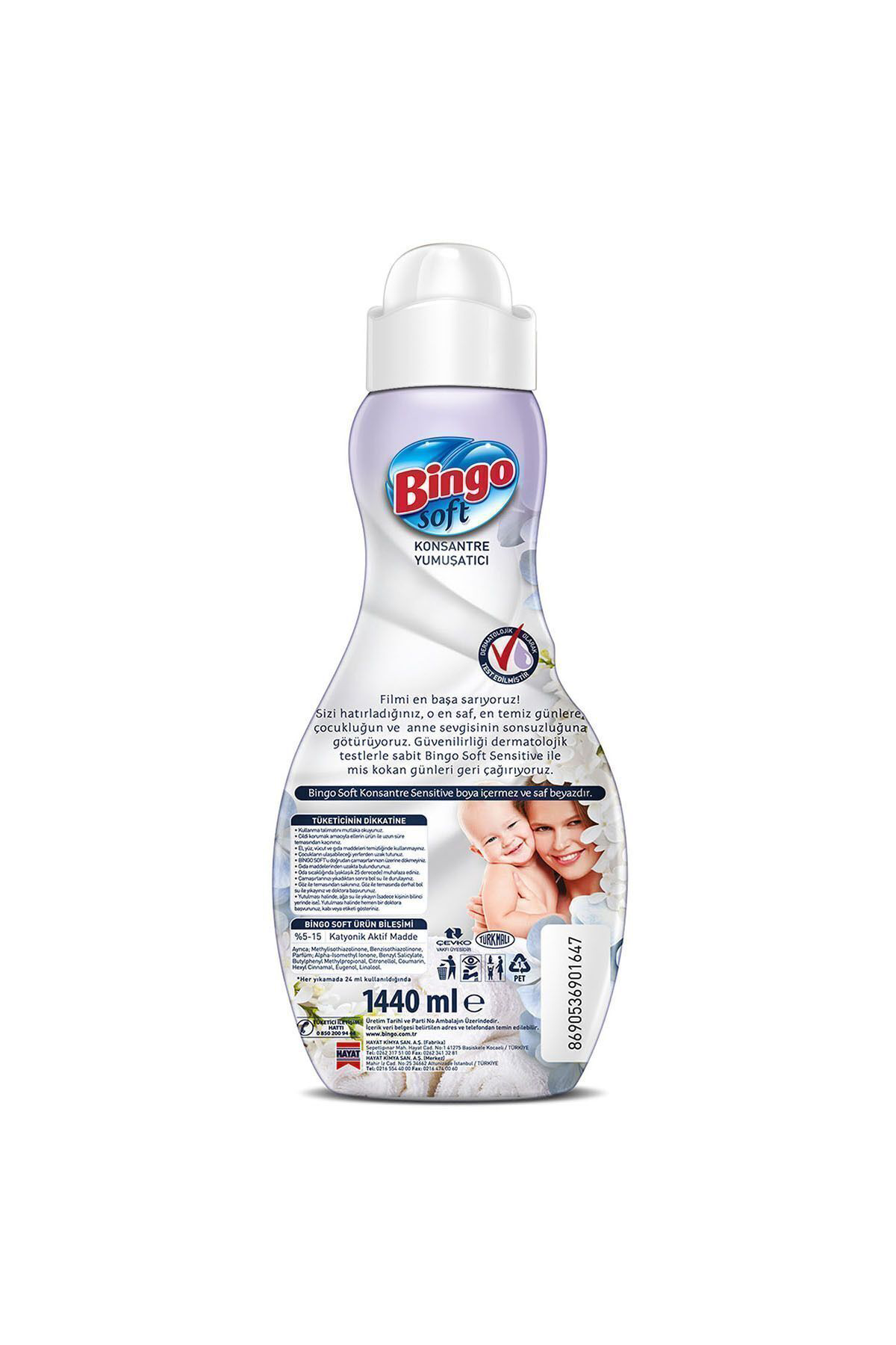 Bingo  Soft Konsantre Çamaşır Yumuşatıcısı Sensitive 1440 Ml Ekono