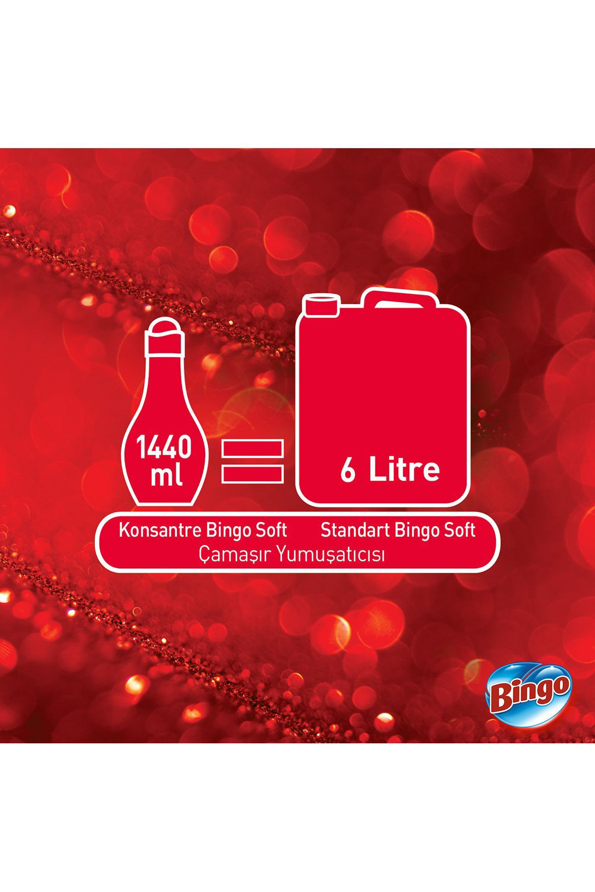 Bingo Soft Konsantre Çamaşır Yumuşatıcısı Lovely 1440 ml X 4 Adet