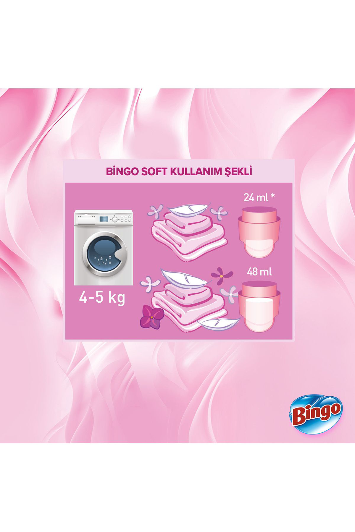 Bingo  Soft Konsantre Çamaşır Yumuşatıcısı Mutlu Yuvam 1440 Ml X 4