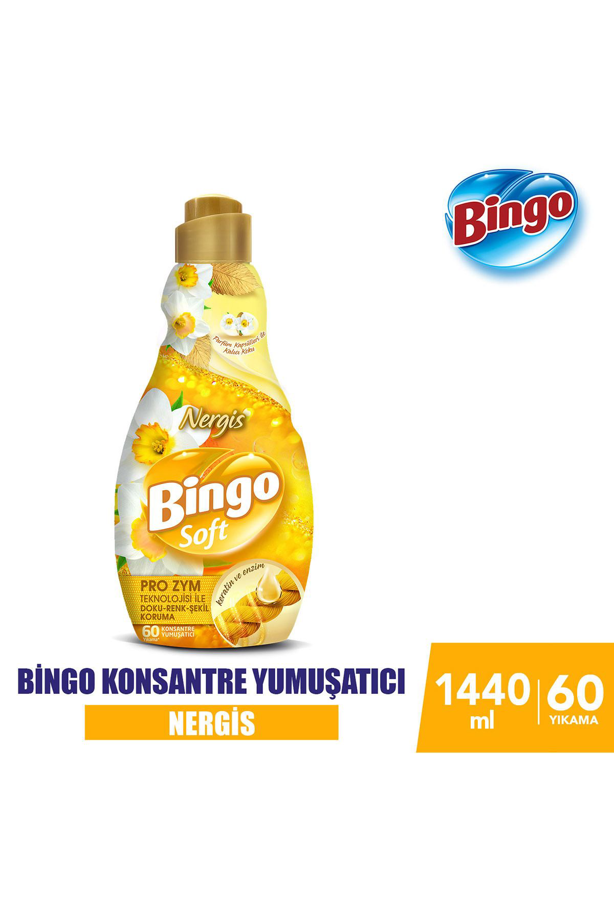 Bingo Soft Konsantre Çamaşır Yumuşatıcısı Nergis 1440 ml X 6 Adet