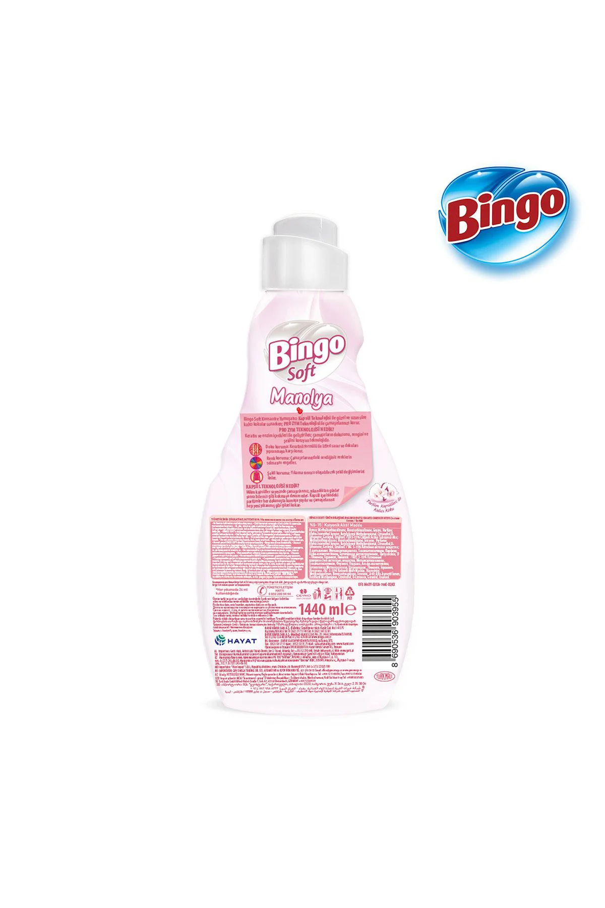 Bingo Soft Konsantre Çamaşır Yumuşatıcısı Manolya 1440 ml X 4 Ade
