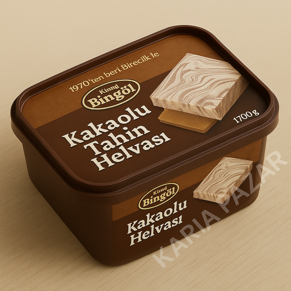 Bingöl Kakaolu Tahin Helvası 1700 G X 10 | Toptan Ekonomik Paket