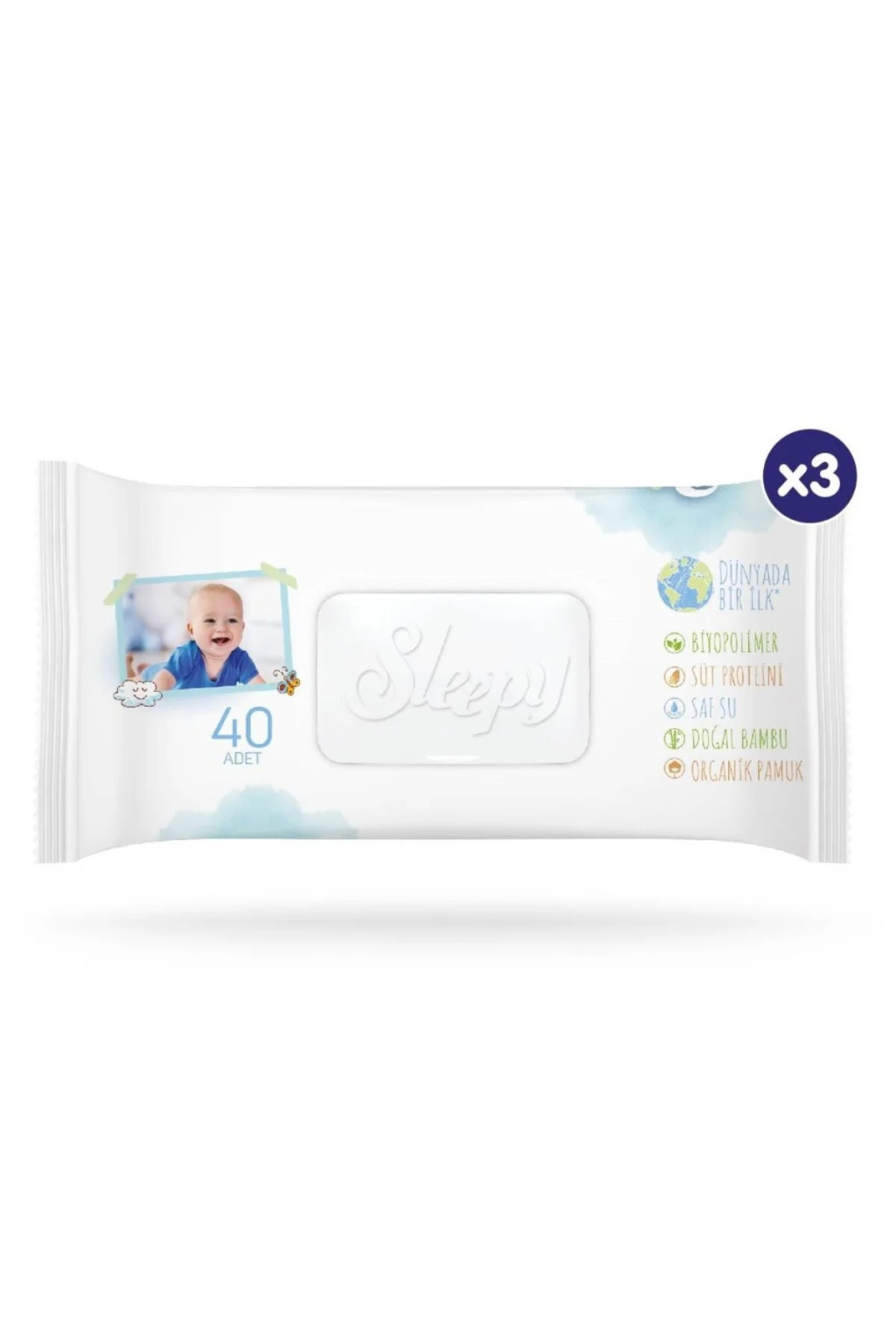 Bio Natural Islak Havlu Mendil 3x40 120 Yaprak